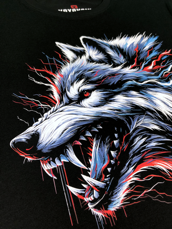 Bluza męska z kapturem VOYOVNIK "Lone Wolf" - czarna