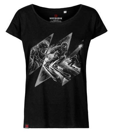 Koszulka damska oversize VOYOVNIK "Edge Rush (mono)" - czarna