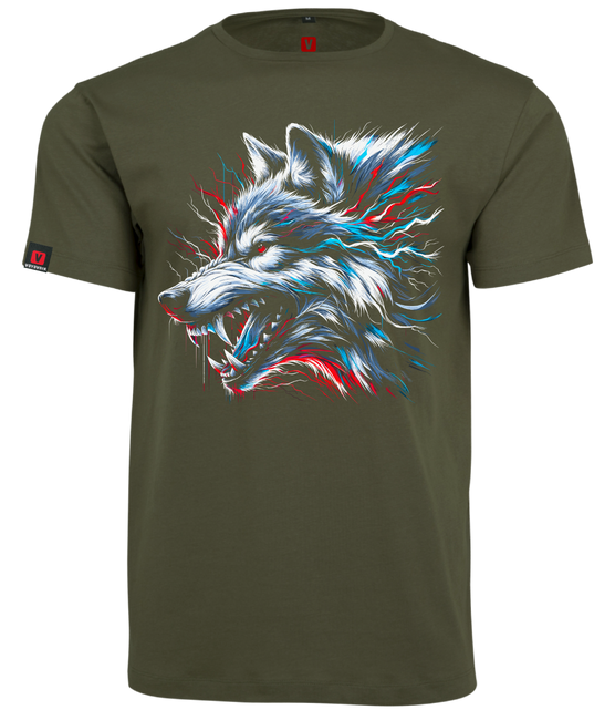Koszulka męska VOYOVNIK "Lone Wolf" - olive