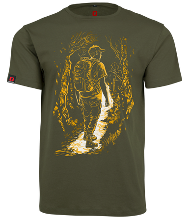 Koszulka męska VOYOVNIK "Trail Explorer" - olive, rozmiar L [OUTLET]