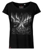Koszulka damska oversize VOYOVNIK "Fireside Escape (mono)" - czarna