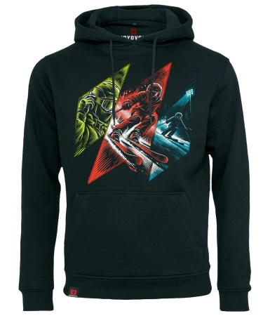 Bluza męska z kapturem VOYOVNIK "Edge Rush" - czarna