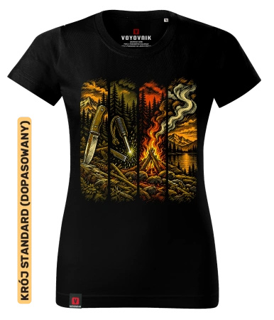 Koszulka damska standard VOYOVNIK "Camp Ritual" - czarna