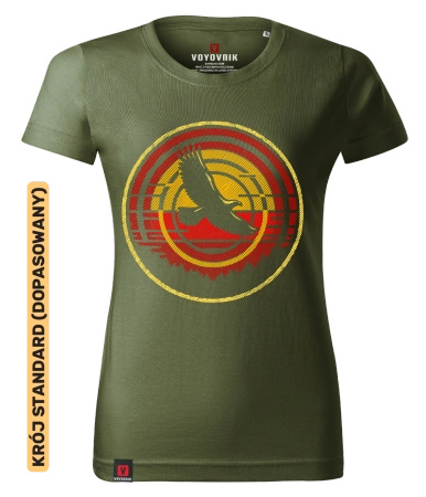 Koszulka damska standard VOYOVNIK "Mountain Eagle (V2)" - khaki