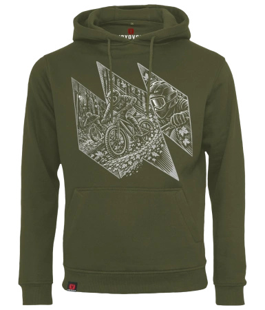 Bluza męska z kapturem VOYOVNIK "Dirt Momentum (mono)" - olive
