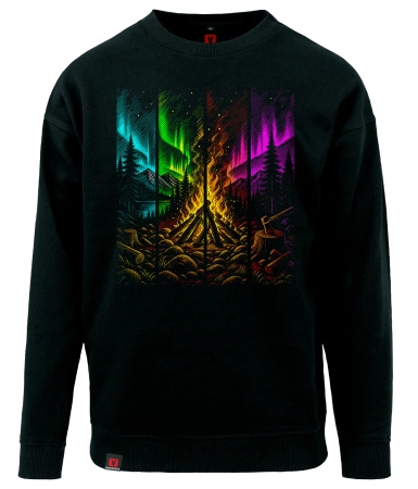 Bluza męska VOYOVNIK "Fireside Escape" - czarna