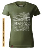 Koszulka damska standard VOYOVNIK "Beyond The Ridge (mono)" - khaki