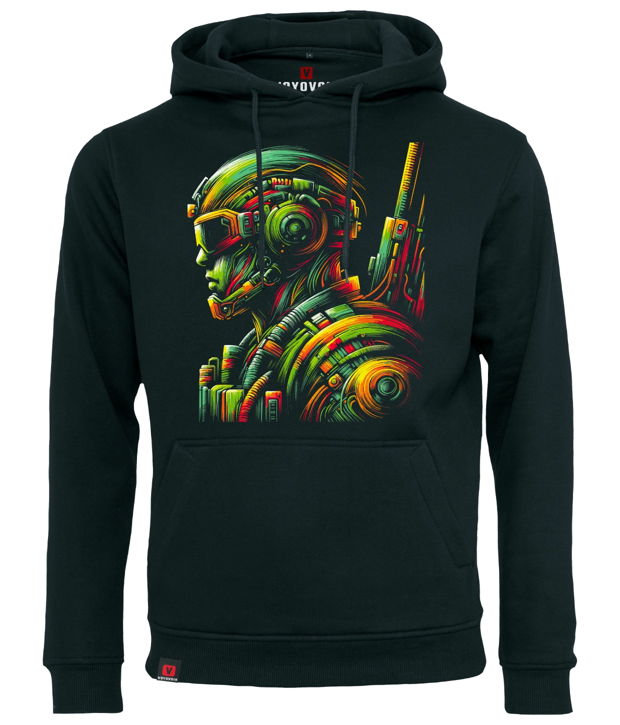 Bluza męska z kapturem VOYOVNIK Digital Warrior czarna