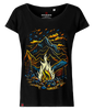 Koszulka damska oversize VOYOVNIK "Magic Campfire" - czarna