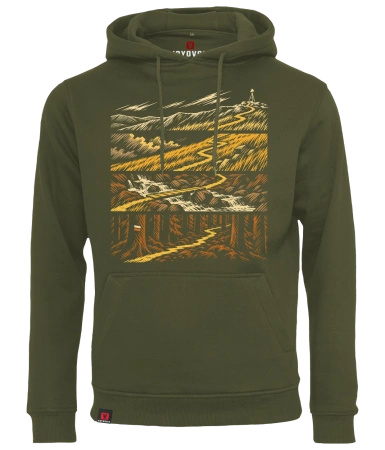 Bluza męska z kapturem VOYOVNIK "Beyond The Ridge" - olive