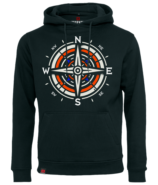 Bluza męska z kapturem VOYOVNIK "Direction Point" - czarna