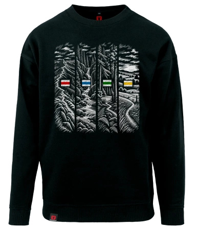 Bluza męska VOYOVNIK "Trail Chapters (mono)" - czarna