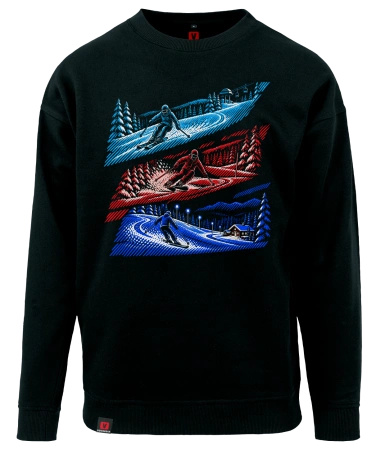 Bluza męska VOYOVNIK "Winter Journey" - czarna