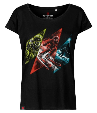Koszulka damska oversize VOYOVNIK "Edge Rush" - czarna