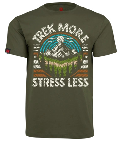 Koszulka męska VOYOVNIK "Trek More, Stress Less (V2)" - olive