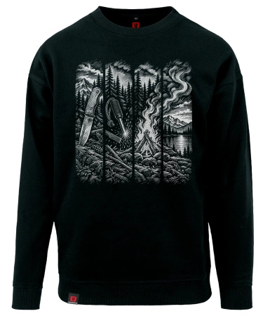 Bluza męska VOYOVNIK "Camp Ritual (mono)" - czarna