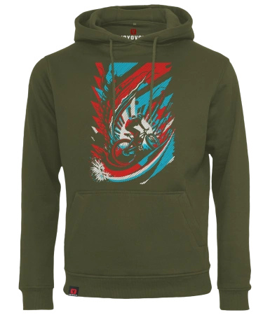 Bluza męska z kapturem VOYOVNIK "Wild Rider (V2)" - olive