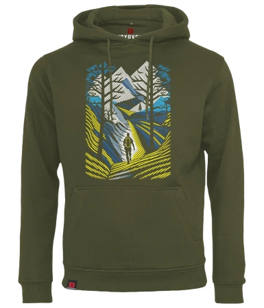 Bluza męska z kapturem VOYOVNIK "Outdoor Adventure (V2)" - olive
